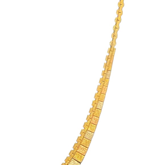 Vintage 14K Solid Gold Heavy Tricolor Cleopatra necklace Heavy’ Italy - Picture 7 of 16